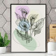Quadro decorativo - Floral Planta Desenhada Fundo Minimalista 3