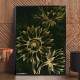 Quadro Decorativo - Floral Tra�os de Girassol Verde 1