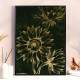 Quadro Decorativo - Floral Tra�os de Girassol Verde 1