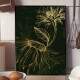 Quadro decorativo - Floral Tra�os de Girassol Verde 4