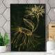 Quadro decorativo - Floral Tra�os de Girassol Verde 4