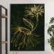 Quadro decorativo - Floral Tra�os de Girassol Verde 4