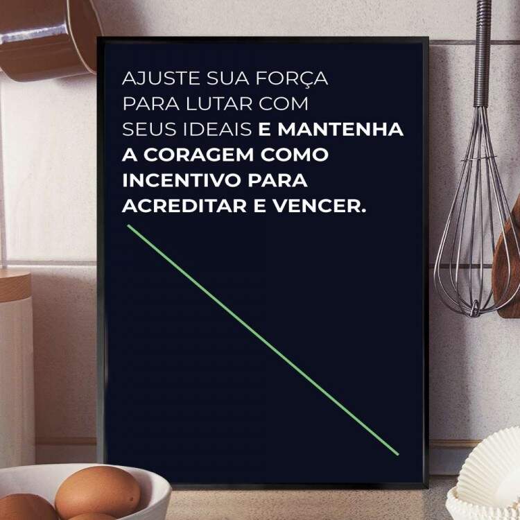 Quadro decorativo - Business Ajuste Sua Fora Para Lutar Com Seus Ideais