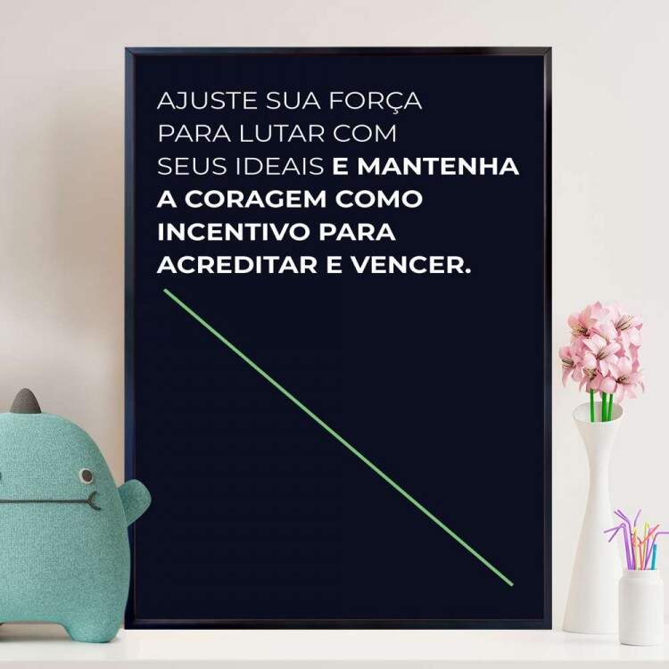 Quadro decorativo - Business Ajuste Sua Fora Para Lutar Com Seus Ideais