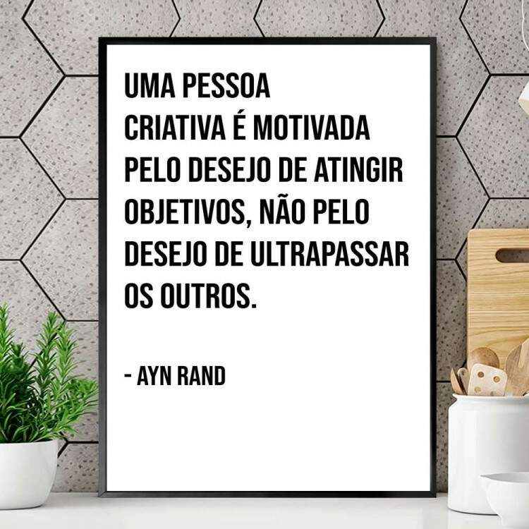 Quadro decorativo - Business Uma Pessoa Criativa  Motivada Pelo Desejo de Atingir Objetivos