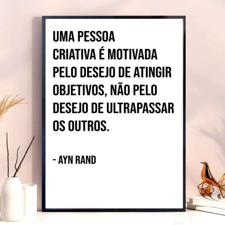 Quadro decorativo - Business Uma Pessoa Criativa  Motivada Pelo Desejo de Atingir Objetivos