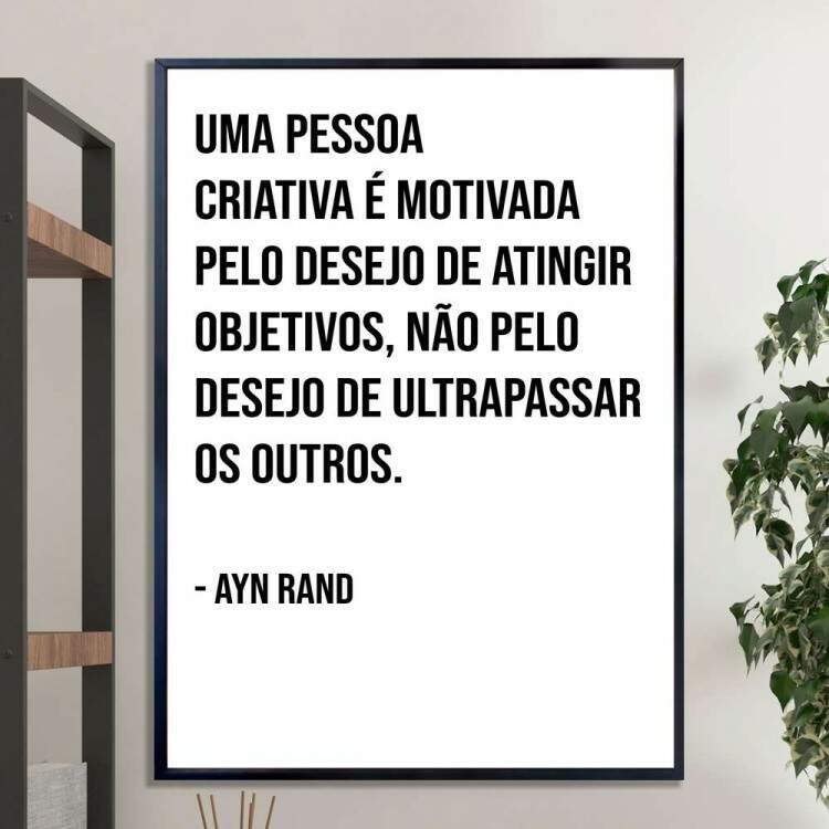Quadro decorativo - Business Uma Pessoa Criativa  Motivada Pelo Desejo de Atingir Objetivos
