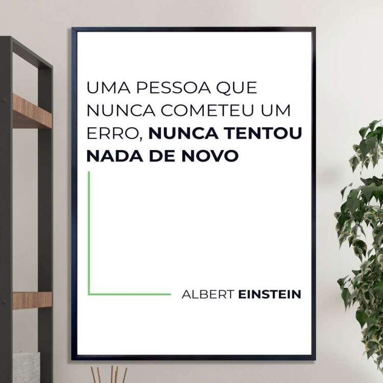 Quadro decorativo - Business Uma Pessoa Que Nunca Cometeu Um Erro, Nunca Tentou Nada de Novo