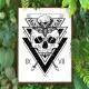Quadro decorativo - Caveira com Tri�ngulos e Borboleta