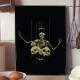 Quadro decorativo - Caveira e Cr�nios com Lua