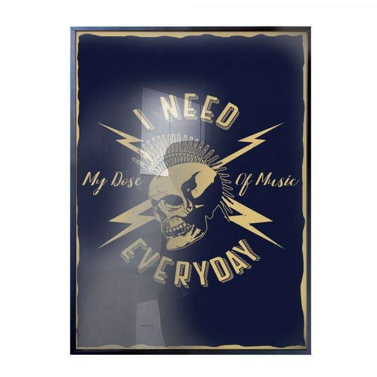Quadro decorativo - Caveira I Need Everyday
