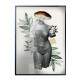 Quadro decorativo - Collage Flower Fundo Branco Corpo de Mulher com Cabe�a de Cogumelo