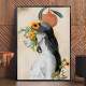Quadro decorativo - Collage Flower Mulher de Lado com Girass�is