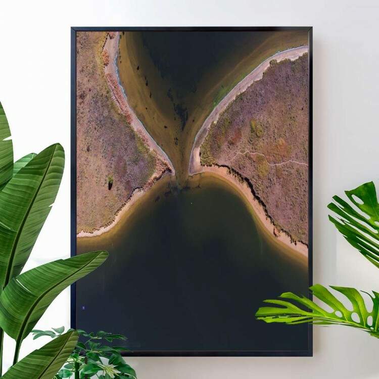 Quadro decorativo - Viso de Drone Mar e Terra
