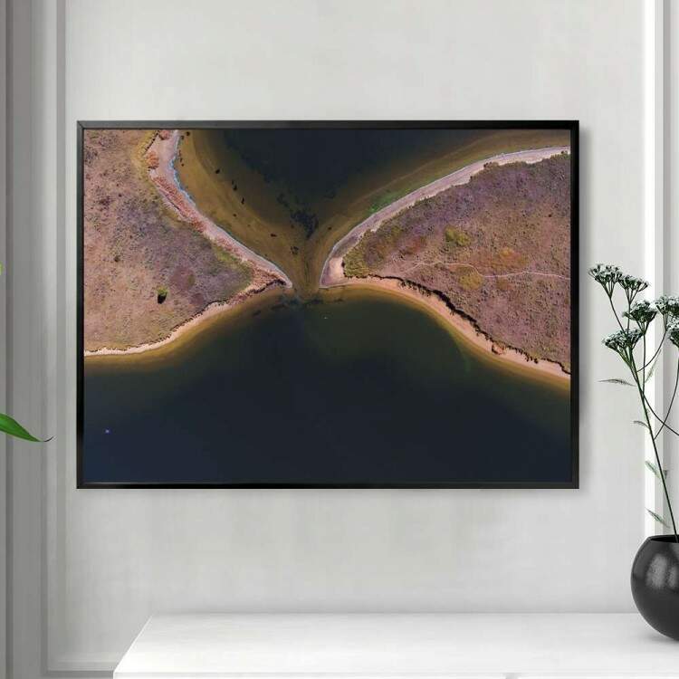 Quadro decorativo - Viso de Drone Mar e Terra