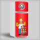 Adesivo para envelopamento de geladeira porta Homer com cerveja Duff