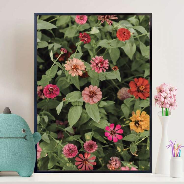 Quadro decorativo - Floral Flores e Folhas