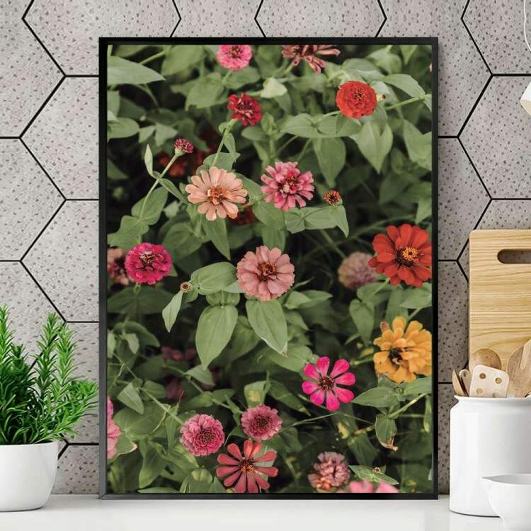 Quadro decorativo - Floral Flores e Folhas