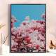 Quadro decorativo - Floral Flores Rosas Fundo C�u Azul