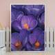 Quadro decorativo - Floral Flores Roxas com Gotas de �gua