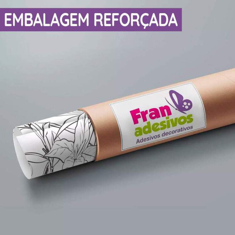 Papel de Parede Branco Folhas