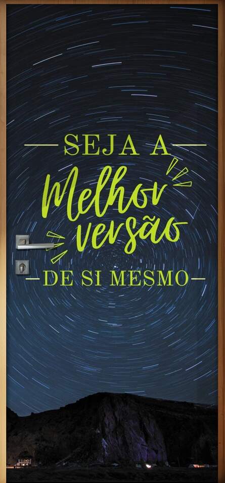 Adesivo para Porta Frase Seja a Melhor Verso de Si Mesmo