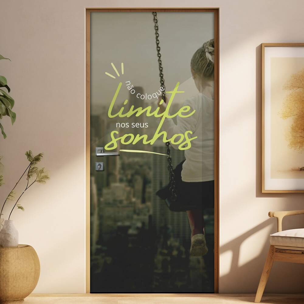 Adesivo para Porta Frase No Coloque Limites