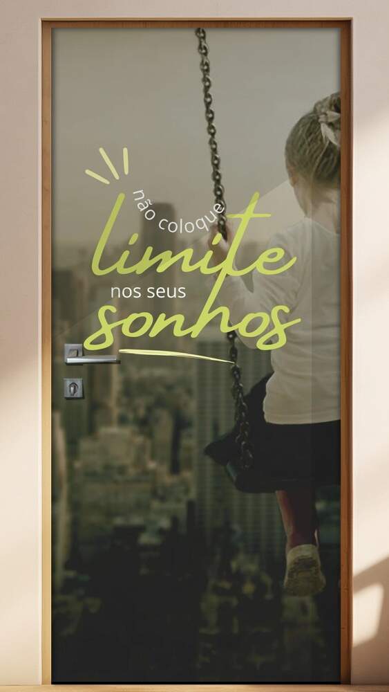 Adesivo para Porta Frase N�o Coloque Limites