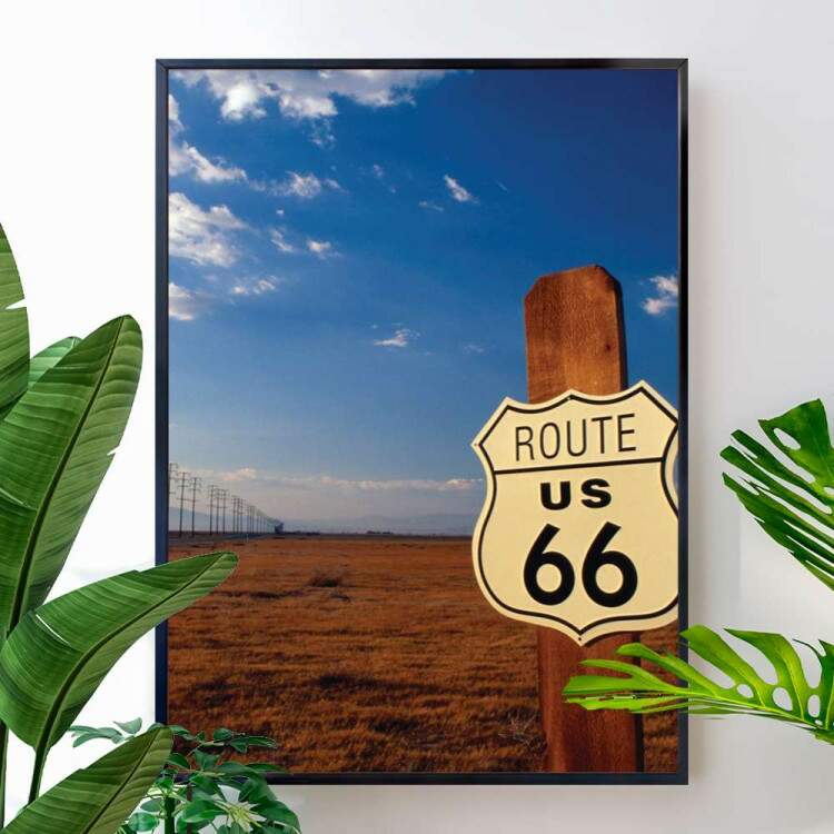 Quadro Decorativo Rota 66 US