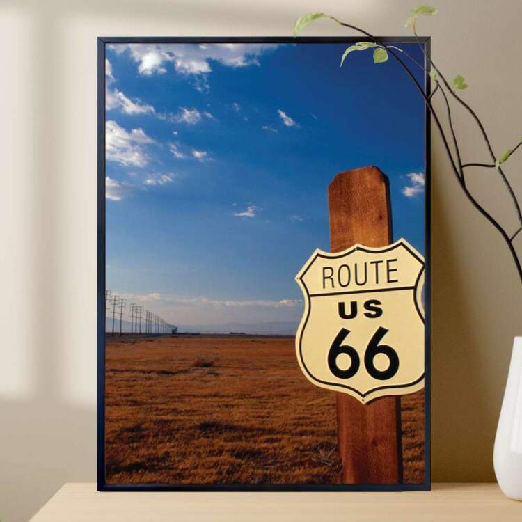 Quadro Decorativo Rota 66 US