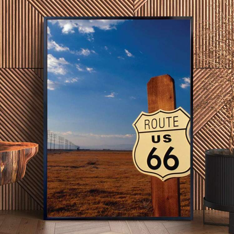 Quadro Decorativo Rota 66 US