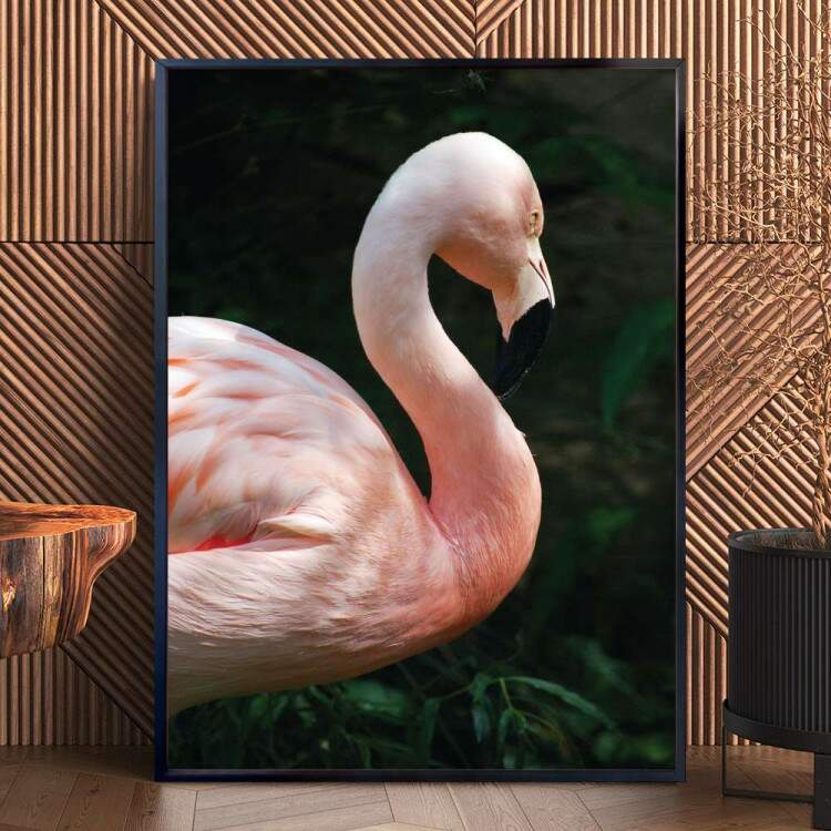 Quadro decorativo animais flamingo
