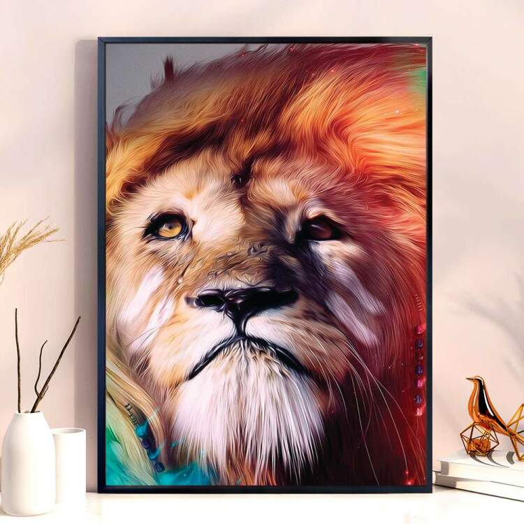 Quadro decorativo animais Leo