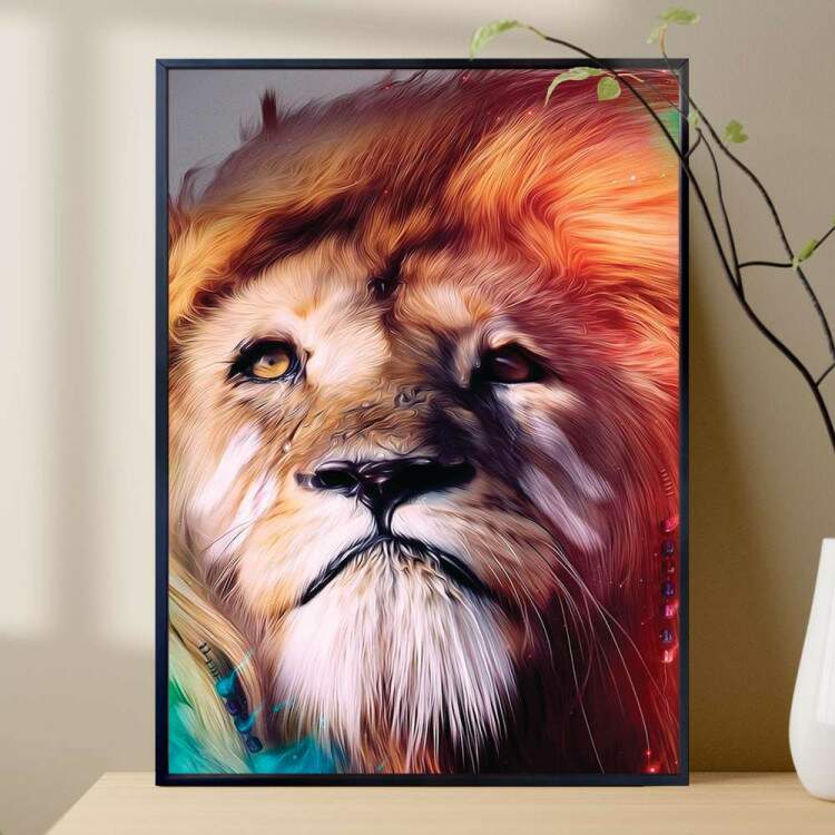 Quadro decorativo animais Leo