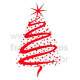 Adesivo de Parede �rvore de Natal Estrelas