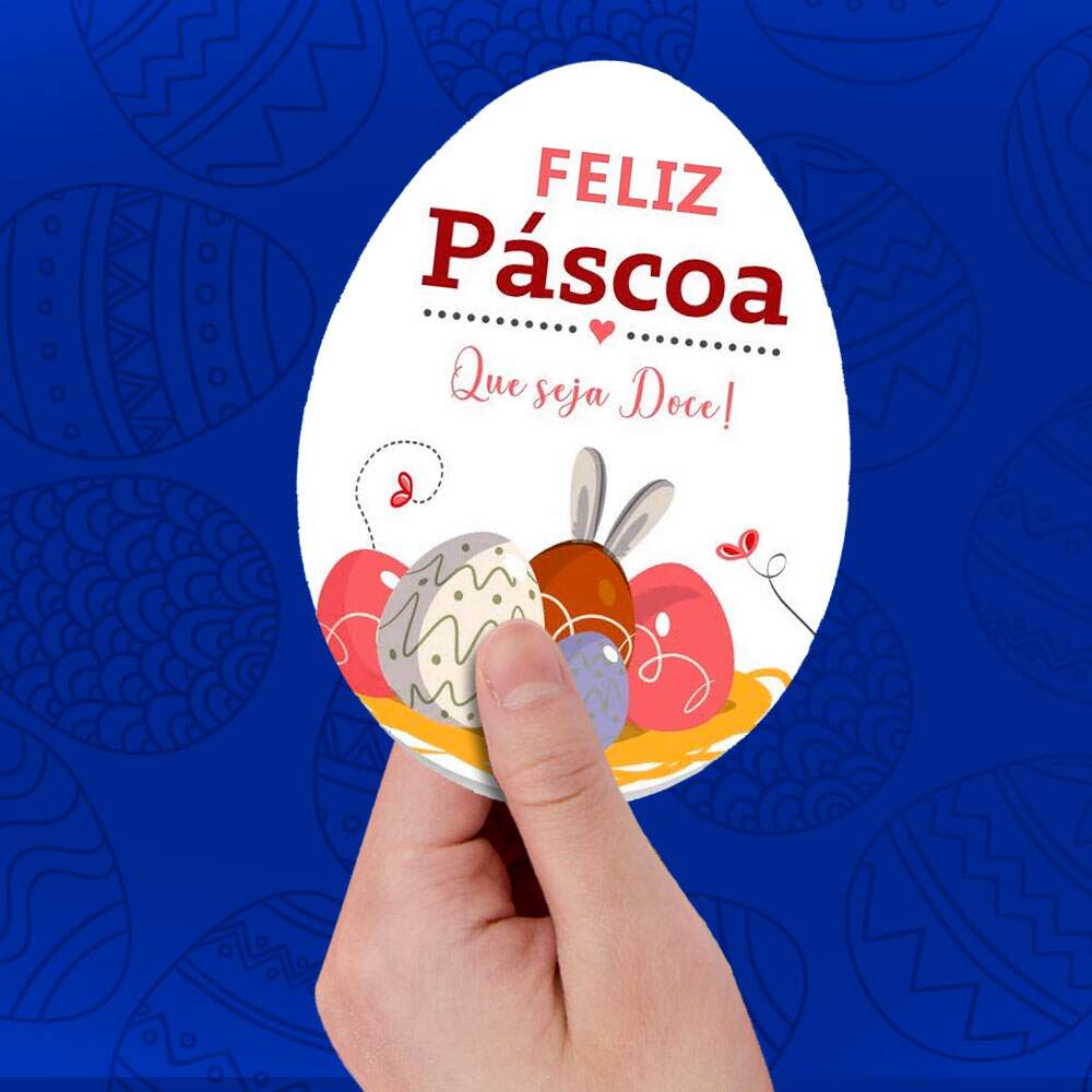 Etiqueta Adesiva para Ovo de Pscoa Feliz Pscoa Que Seja Doce