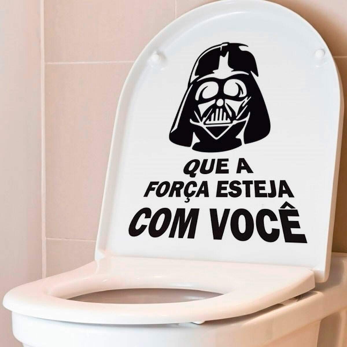 Adesivo para vaso de banheiro Que a fora esteja com voc
