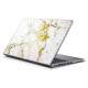 Adesivo Para Notebook M�rmore Branco e Dourado