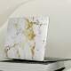 Adesivo Para Notebook M�rmore Branco e Dourado