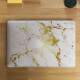 Adesivo Para Notebook M�rmore Branco e Dourado