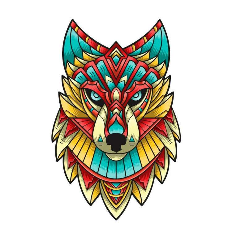 Quebra Cabea de Madeira Criativo Lobo