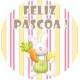Etiqueta Adesiva para Ovo de P�scoa Feliz P�scoa 16