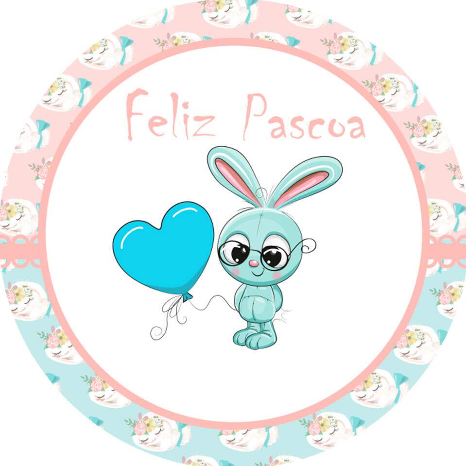 Etiqueta Adesiva para Ovo de Pscoa feliz pscoa 29