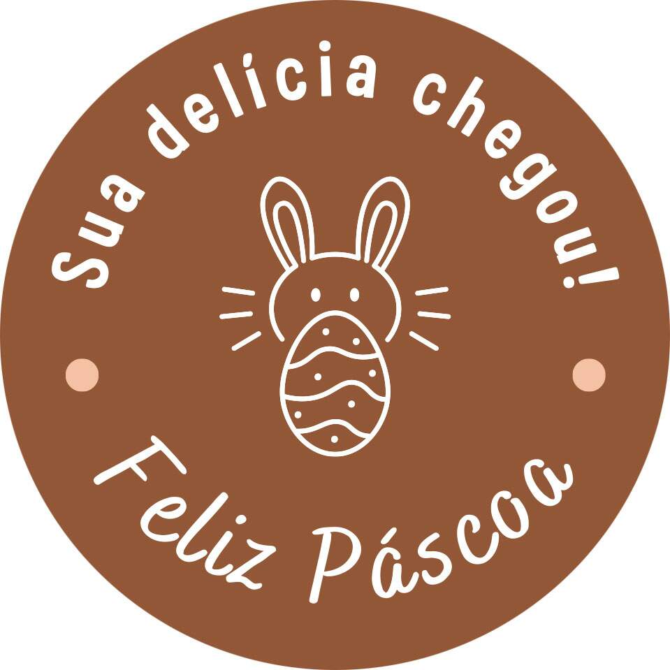 Etiqueta Adesiva para Ovo de Pscoa Feliz Pscoa 35