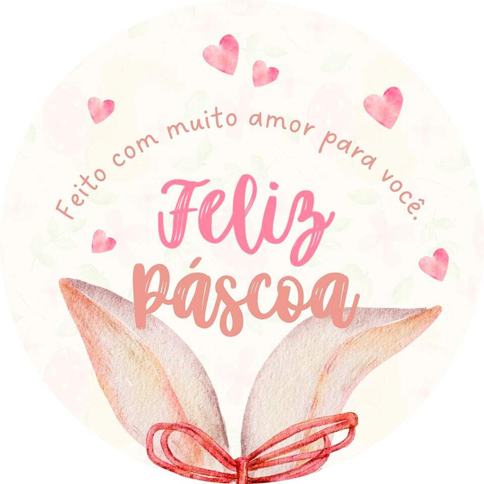 Etiqueta Adesiva para Ovo de Pscoa Feliz Pscoa 37