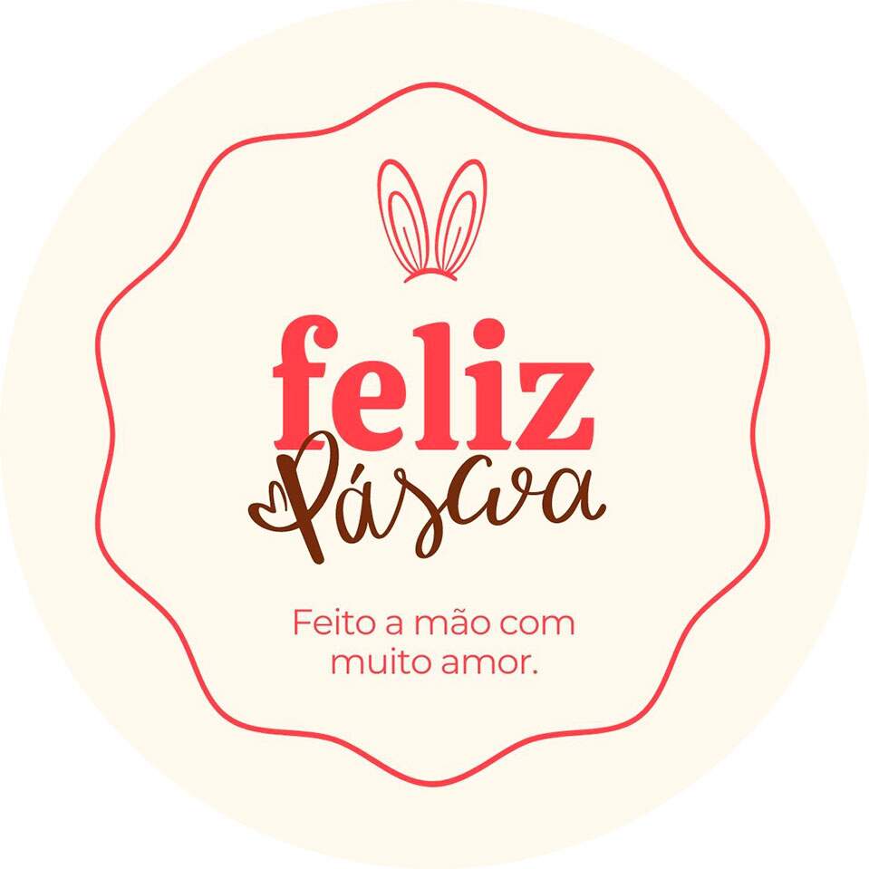 Etiqueta Adesiva para Ovo de Pscoa feliz Pascoa 52