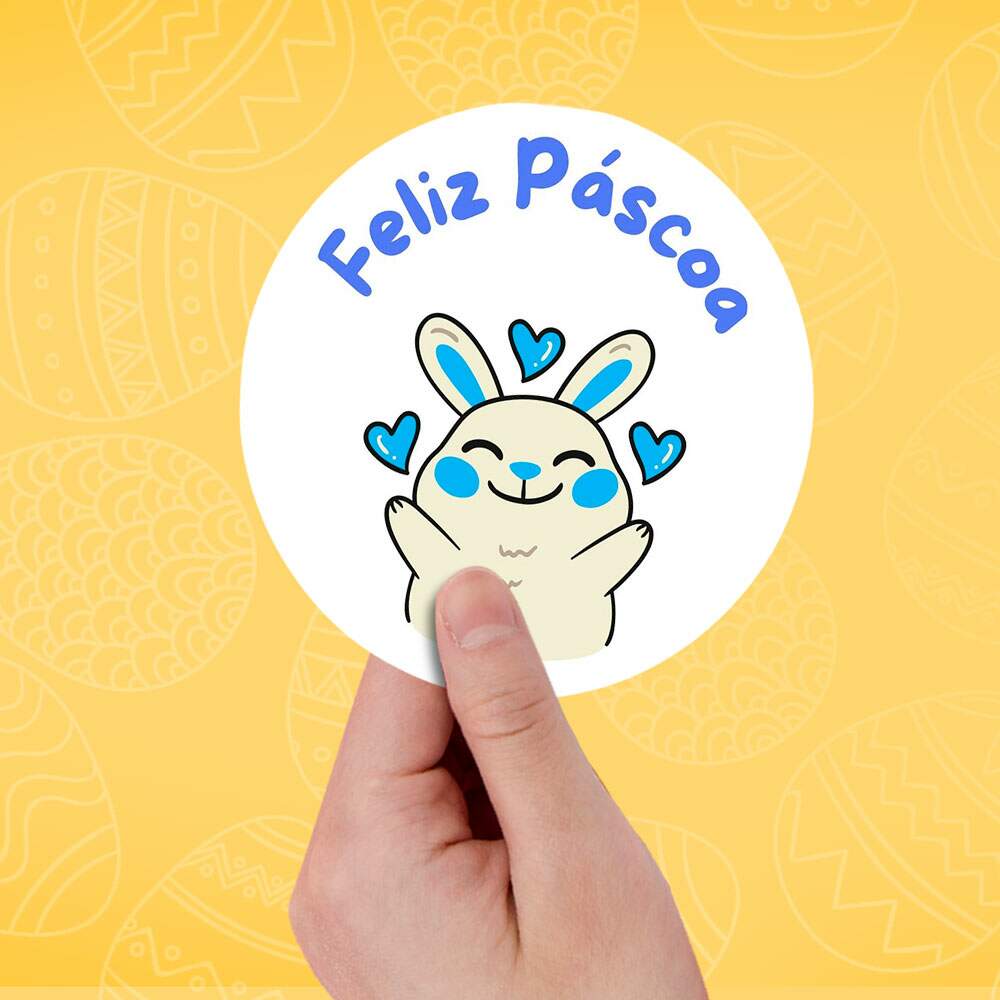 Etiqueta Adesiva para Ovo de Pscoa feliz pascoa 59