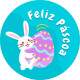 Etiqueta Adesiva para Ovo de P�scoa feliz pascoa 72