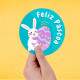 Etiqueta Adesiva para Ovo de P�scoa feliz pascoa 72