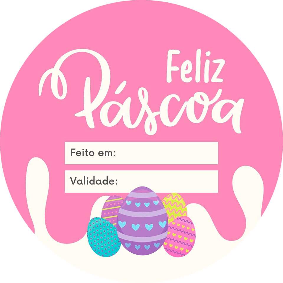 Etiqueta Adesiva para Ovo de Pscoa feliz pascoa 75